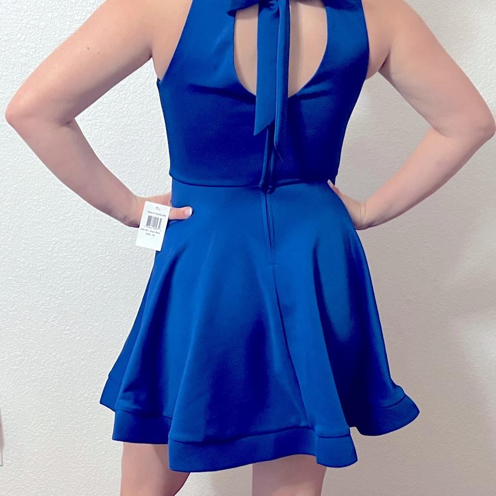 B. Darlin electric blue dress.